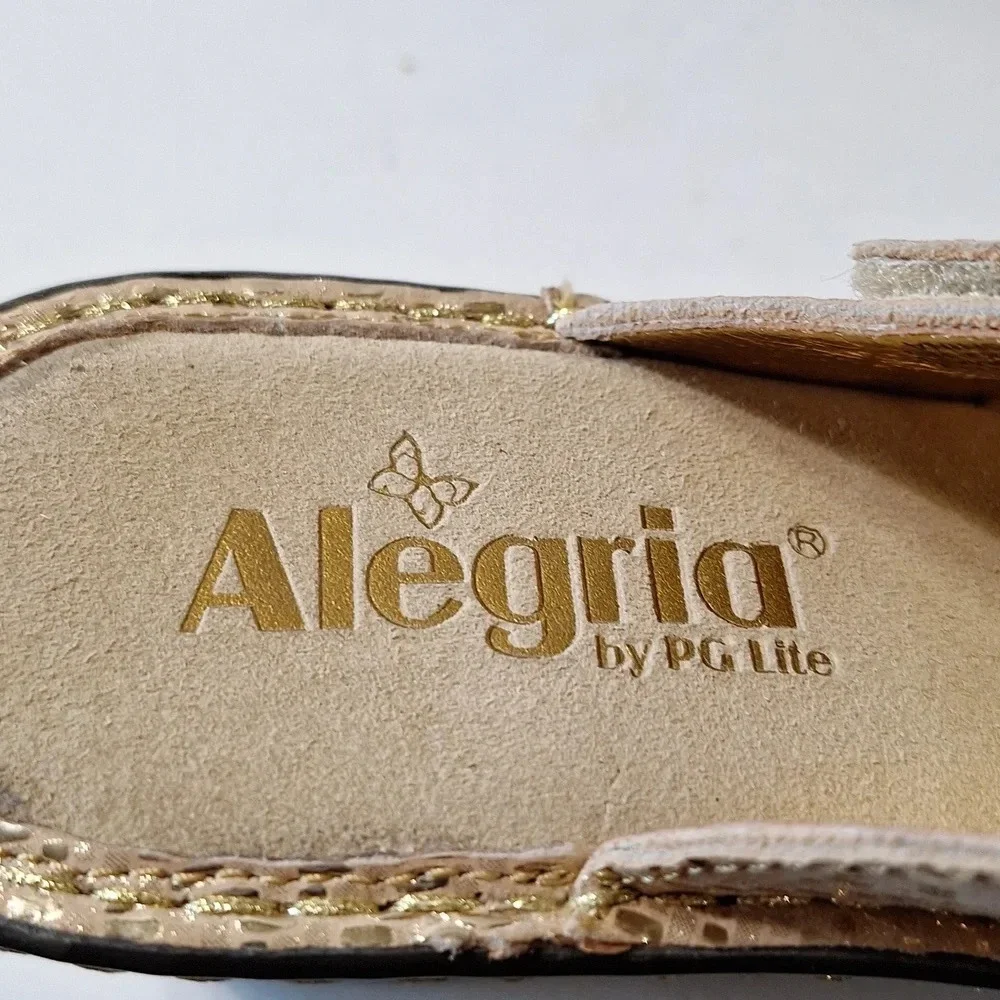 Alegria by PG Lite Gold Bohemian Carina Loti Wedge Sandals Size 36